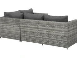Outlet Beliani Set di divani angolari da giardino 4 posti AVOLA Lato Sinistro Rattan sintetico (PE) Grigio
