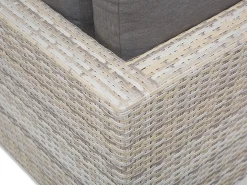 Discount Beliani Set di divani angolari da giardino 5 posti LANCIANO Lato destro Rattan sintetico (PE) Grigio Beige Grigio