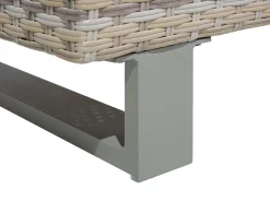 Discount Beliani Set di divani angolari da giardino 5 posti LANCIANO Lato destro Rattan sintetico (PE) Grigio Beige Grigio