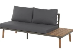 Discount Beliani Set di divani angolari da giardino 5 posti CORATO Legno d'acacia Grigio Marrone Grigio