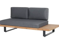 Online Beliani Set di divani angolari da giardino 5 posti MYKONOS Lato destro Legno di acacia certificato Grigio scuro Marrone Grigio