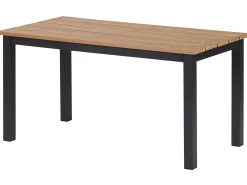 Beliani Set di divani angolari da giardino 5 posti MESSINA Lato Sinistro Metallo Nero Grigio Marrone Nero