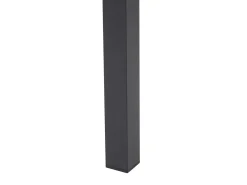 Beliani Set di divani angolari da giardino 5 posti MESSINA Lato Sinistro Metallo Nero Grigio Marrone Nero