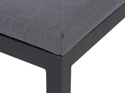Beliani Set di divani angolari da giardino 5 posti MESSINA Lato Sinistro Metallo Nero Grigio Marrone Nero
