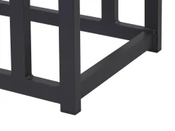 Beliani Set di divani angolari da giardino 5 posti MESSINA Lato Sinistro Metallo Nero Grigio Marrone Nero