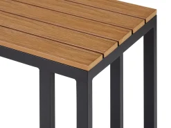 Beliani Set di divani angolari da giardino 5 posti MESSINA Lato Sinistro Metallo Nero Grigio Marrone Nero