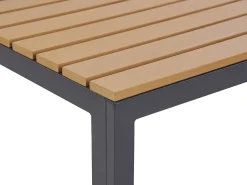 Discount Beliani Set di divani angolari da giardino 4 posti PIENZA II Lato destro Modulare Grigio Grigio Marrone Nero