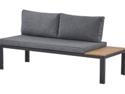 Discount Beliani Set di divani angolari da giardino 4 posti PIENZA II Lato destro Modulare Grigio Grigio Marrone Nero