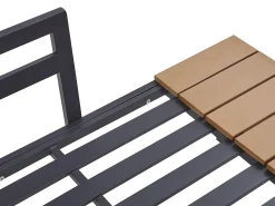 Discount Beliani Set di divani angolari da giardino 4 posti PIENZA II Lato destro Modulare Grigio Grigio Marrone Nero