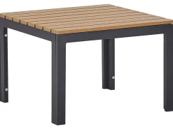 Discount Beliani Set di divani angolari da giardino 4 posti PIENZA II Lato destro Modulare Grigio Grigio Marrone Nero
