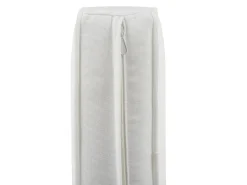 Beliani Set di divani angolari da giardino 6 posti BELVEDERE Rattan sintetico (PE) Bianco Bianco Marrone