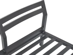 New Beliani Set di divani angolari da giardino 5 posti VIZZINI Metallo Grigio Grigio Nero