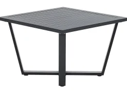 New Beliani Set di divani angolari da giardino 5 posti VIZZINI Metallo Grigio Grigio Nero