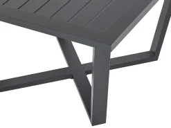 New Beliani Set di divani angolari da giardino 5 posti VIZZINI Metallo Grigio Grigio Nero