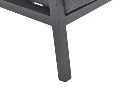 New Beliani Set di divani angolari da giardino 5 posti VIZZINI Metallo Grigio Grigio Nero
