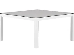 Hot Beliani Set di divani angolari da giardino 4 posti BORELLO Lato Sinistro Metallo Beige Bianco Beige Marrone