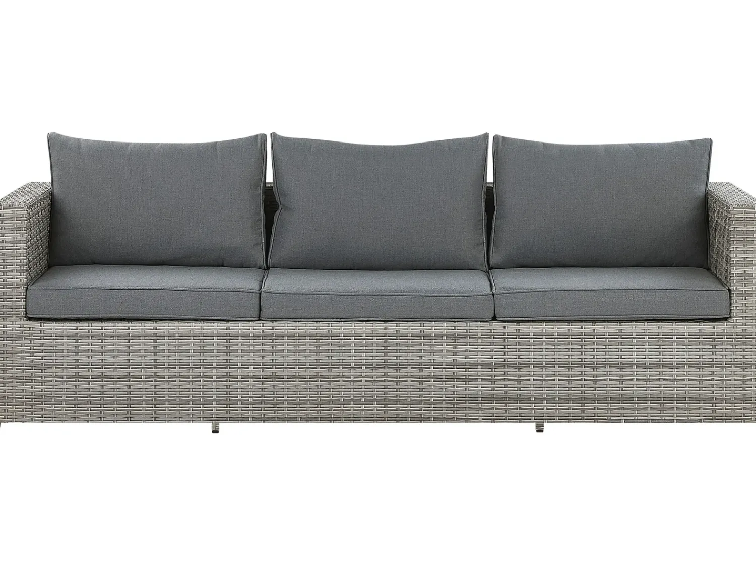 Best Beliani Set di divani angolari da giardino 5 posti SABBIA Modulare Rattan sintetico (PE) chiaro Grigio