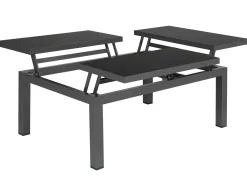 Outlet Beliani Set di divani angolari da giardino 6 posti FORANO Metallo Grigio Grigio Nero