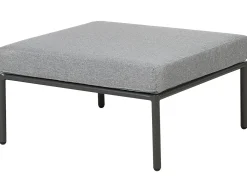 Outlet Beliani Set di divani angolari da giardino 6 posti FORANO Metallo Grigio Grigio Nero