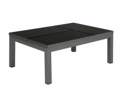 Outlet Beliani Set di divani angolari da giardino 6 posti FORANO Metallo Grigio Grigio Nero
