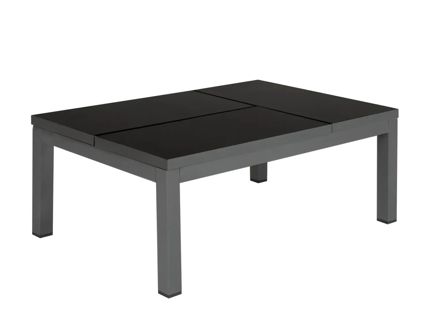 Outlet Beliani Set di divani angolari da giardino 6 posti FORANO Metallo Grigio Grigio Nero