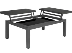 Outlet Beliani Set di divani angolari da giardino 6 posti FORANO Metallo Grigio Grigio Nero