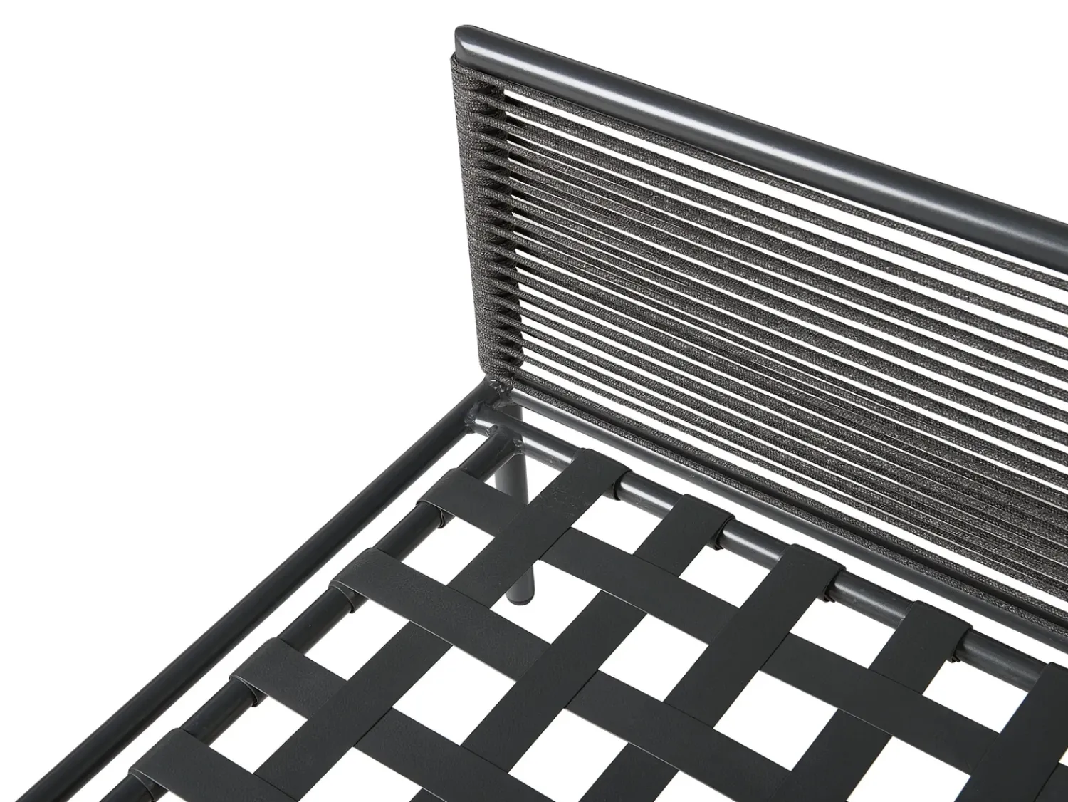Outlet Beliani Set di divani angolari da giardino 6 posti FORANO Metallo Grigio Grigio Nero