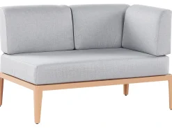 Beliani Set di divani angolari da giardino 6 posti RIMA III Lato Sinistro Modulare Metallo Grigio Marrone Grigio