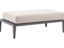 Clearance Beliani Set di divani angolari da giardino 6 posti RIMA III Lato Sinistro Modulare Metallo Beige Beige Grigio