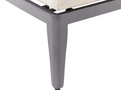 Clearance Beliani Set di divani angolari da giardino 6 posti RIMA III Lato Sinistro Modulare Metallo Beige Beige Grigio