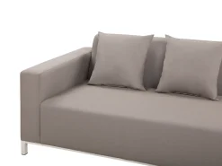 Discount Beliani Set di divani angolari da giardino 5 posti BELIZE Modulare Beige Bianco Beige