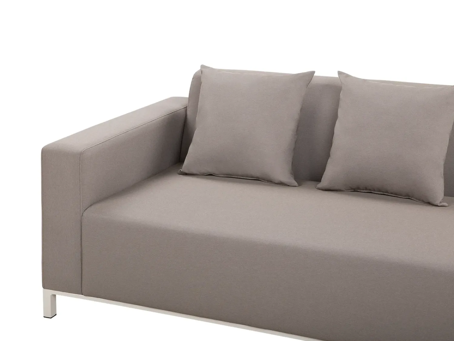 Discount Beliani Set di divani angolari da giardino 5 posti BELIZE Modulare Beige Bianco Beige