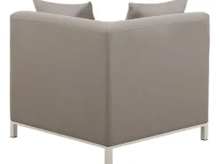 Discount Beliani Set di divani angolari da giardino 5 posti BELIZE Modulare Beige Bianco Beige