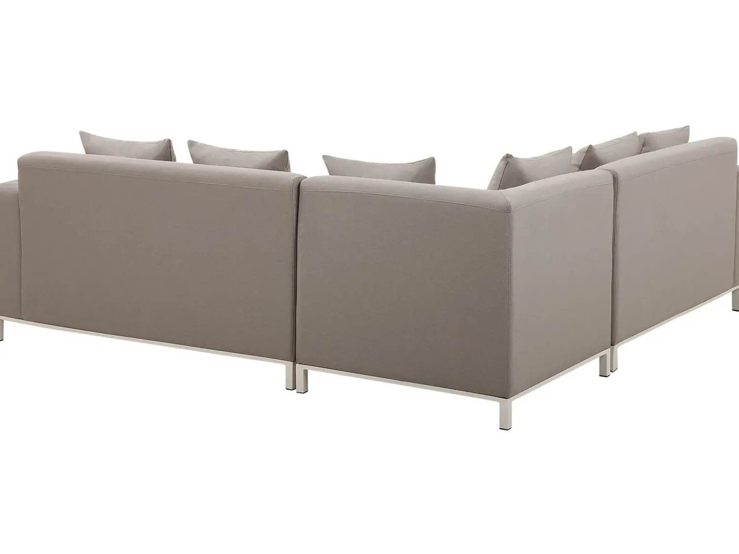 Discount Beliani Set di divani angolari da giardino 5 posti BELIZE Modulare Beige Bianco Beige