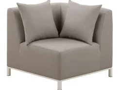 Discount Beliani Set di divani angolari da giardino 5 posti BELIZE Modulare Beige Bianco Beige