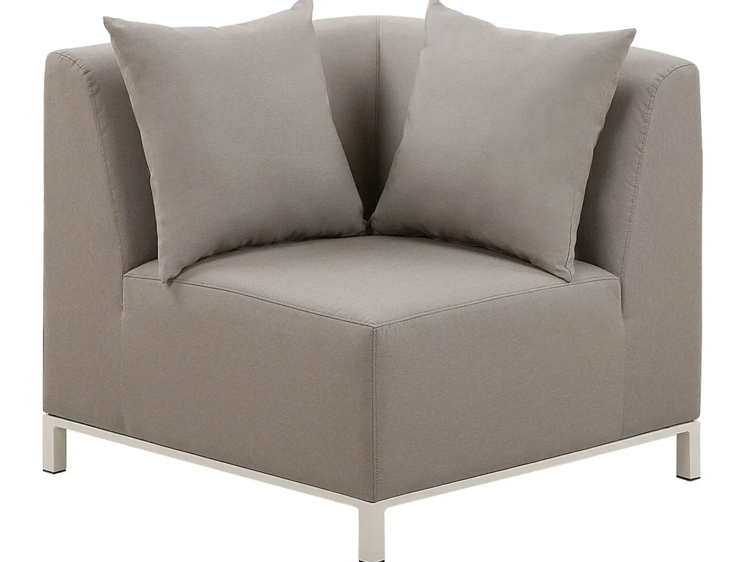 Discount Beliani Set di divani angolari da giardino 5 posti BELIZE Modulare Beige Bianco Beige