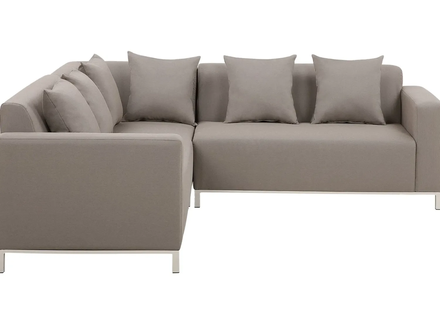 Discount Beliani Set di divani angolari da giardino 5 posti BELIZE Modulare Beige Bianco Beige