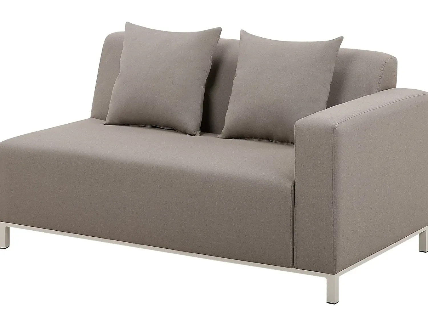 Discount Beliani Set di divani angolari da giardino 5 posti BELIZE Modulare Beige Bianco Beige