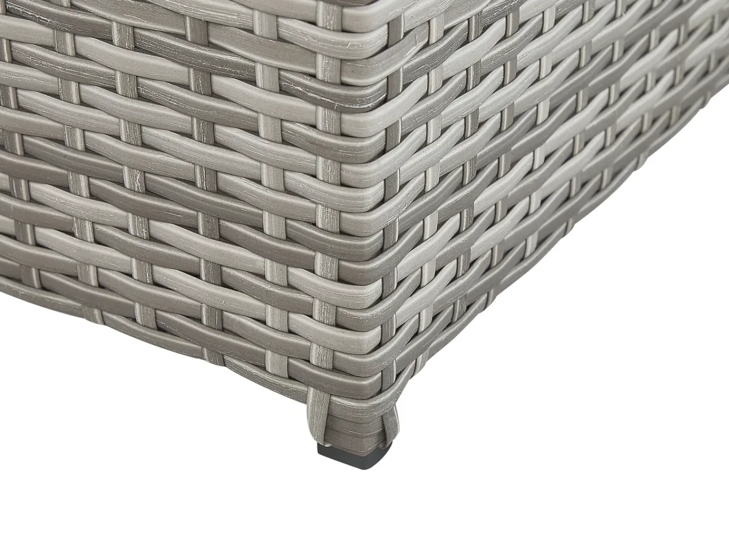 Clearance Beliani Set di divani angolari da giardino 5 posti SABBIA Modulare Rattan sintetico (PE) chiaro Grigio