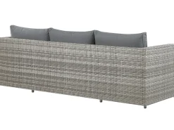 Clearance Beliani Set di divani angolari da giardino 5 posti SABBIA Modulare Rattan sintetico (PE) chiaro Grigio
