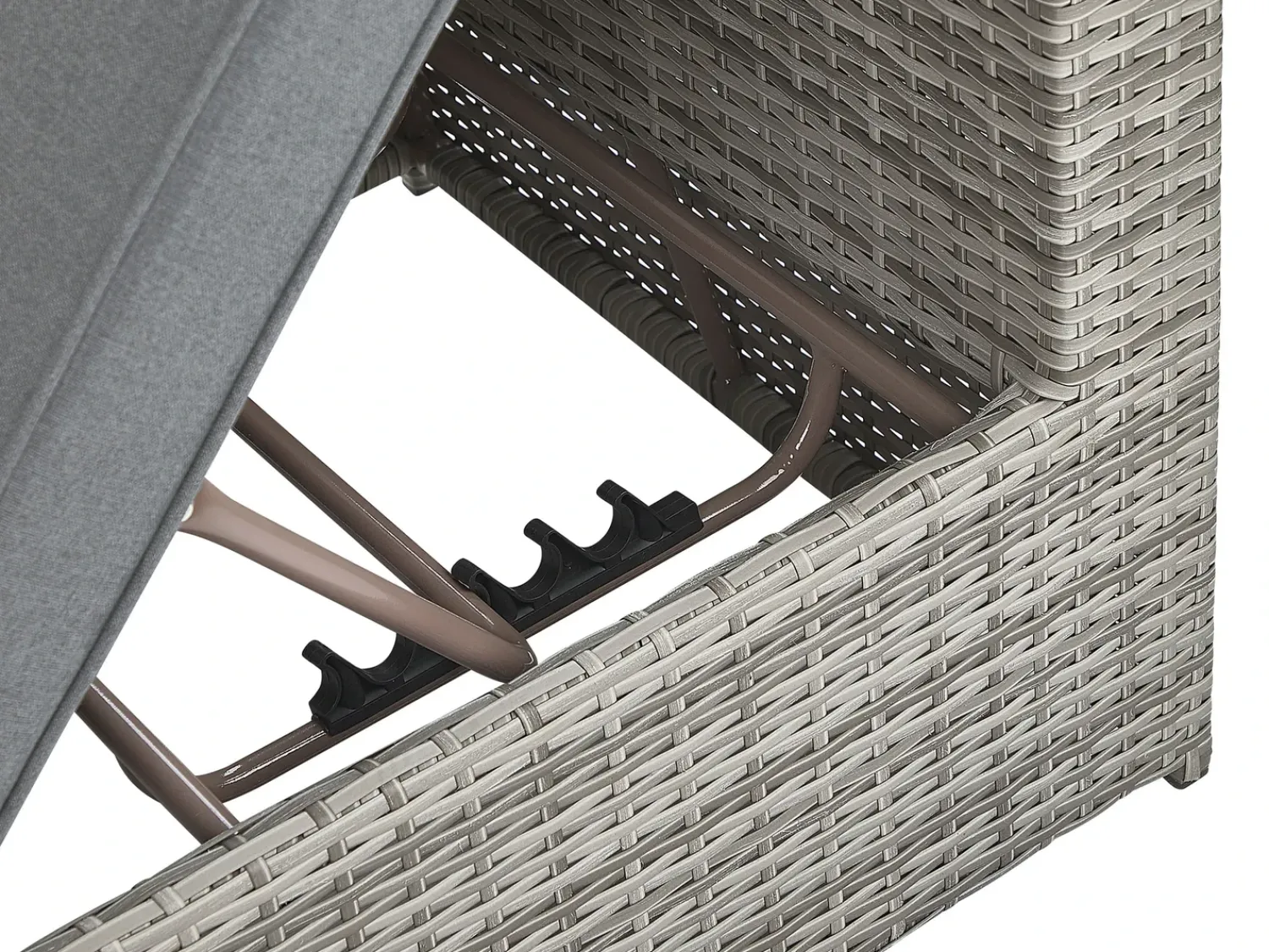 Clearance Beliani Set di divani angolari da giardino 5 posti SABBIA Modulare Rattan sintetico (PE) chiaro Grigio