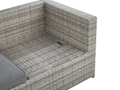 Clearance Beliani Set di divani angolari da giardino 5 posti SABBIA Modulare Rattan sintetico (PE) chiaro Grigio