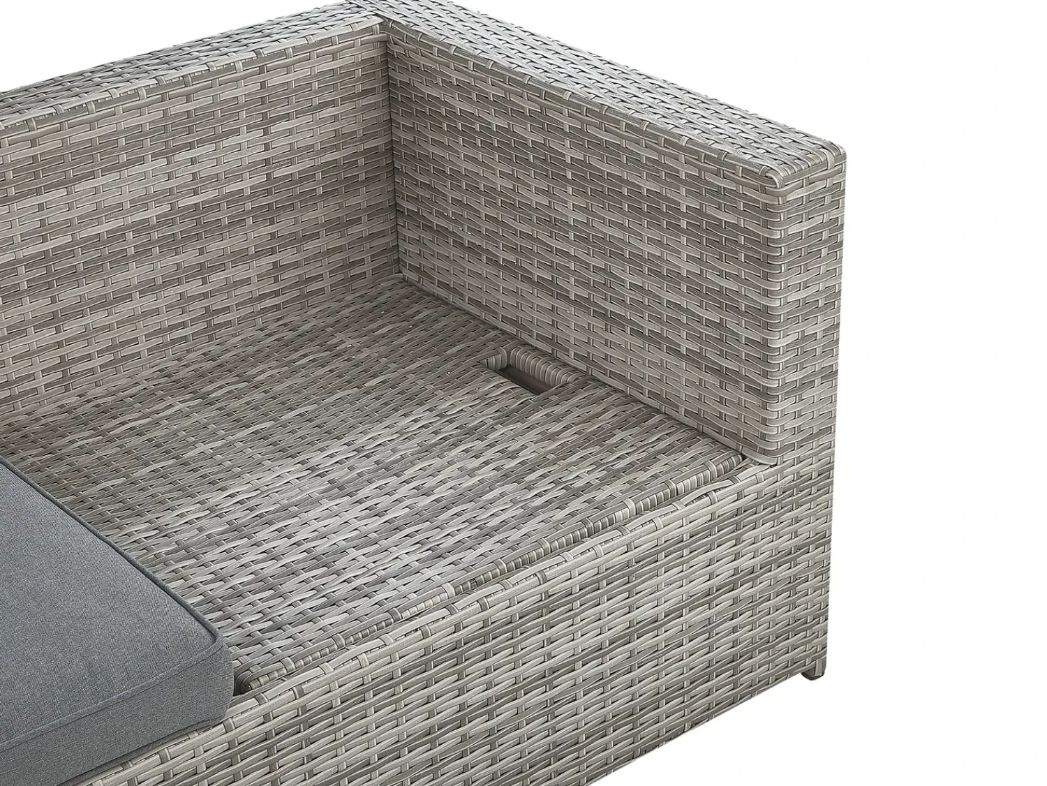 Clearance Beliani Set di divani angolari da giardino 5 posti SABBIA Modulare Rattan sintetico (PE) chiaro Grigio
