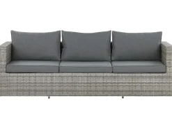 Clearance Beliani Set di divani angolari da giardino 5 posti SABBIA Modulare Rattan sintetico (PE) chiaro Grigio