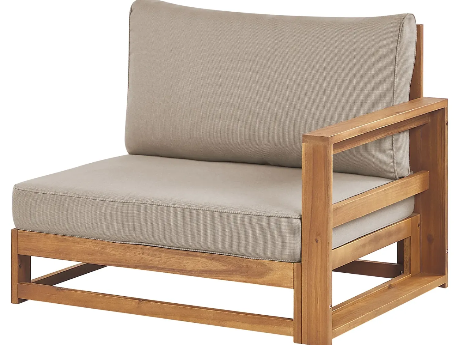 Hot Beliani Set di divani angolari da giardino 4 posti TIMOR Modulare Legno di acacia certificato Marrone chiaro Beige Marrone Grigio