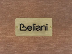New Beliani Set di divani angolari da giardino 4 posti TIMOR Modulare Legno di acacia certificato Marrone scuro Beige Grigio Marrone