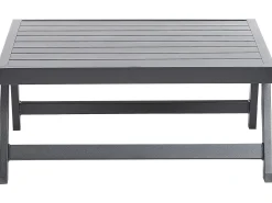 New Beliani Set di divani angolari da giardino 5 posti COCCORINO Metallo Grigio Grigio Nero