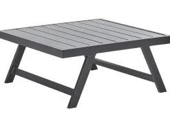 New Beliani Set di divani angolari da giardino 5 posti COCCORINO Metallo Grigio Grigio Nero