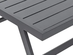 New Beliani Set di divani angolari da giardino 5 posti COCCORINO Metallo Grigio Grigio Nero