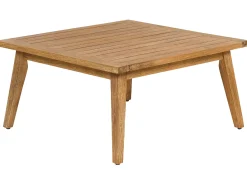 Online Beliani Set di divani angolari da giardino 5 posti ALCAMO Lato Sinistro Legno d'acacia Beige chiaro Beige Bianco Marrone